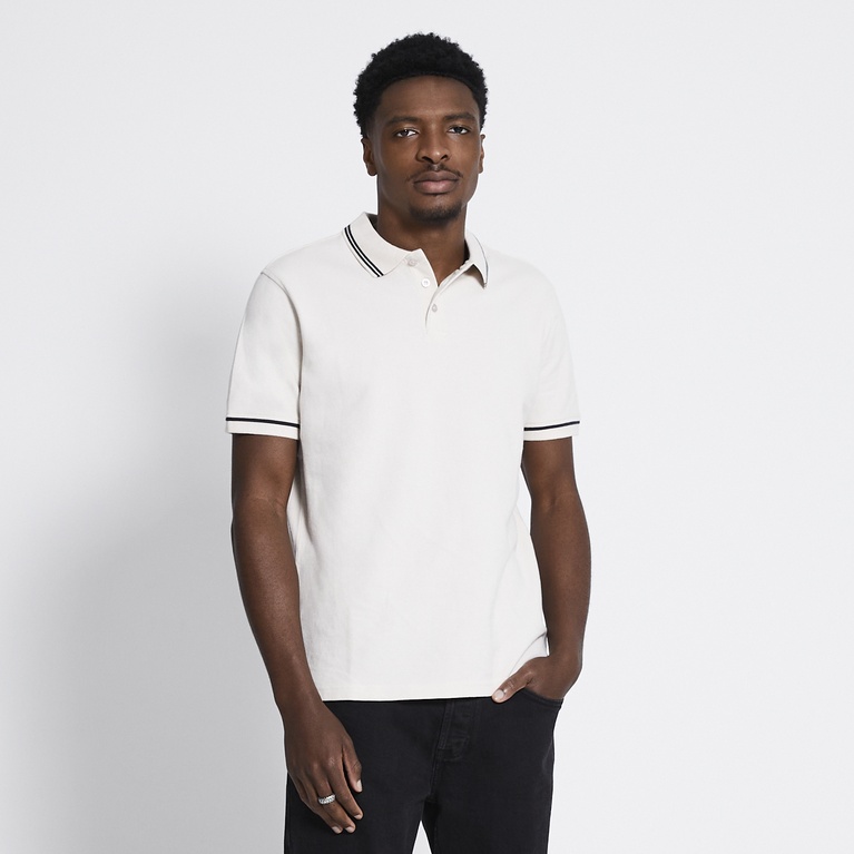 Polo shirt "Alan stripe" Stone